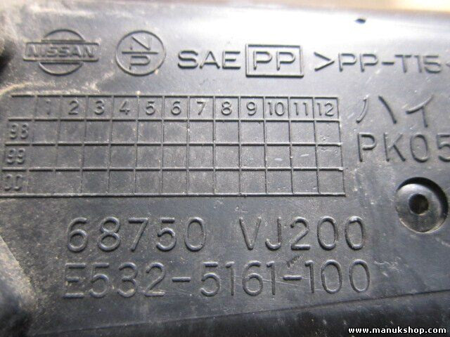 Lüftungsdüse Nissan Navara D22 68750VJ200 68750 VJ200 E5325161100 E532-5161-100