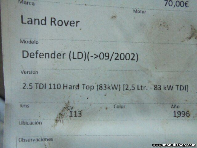 Wasserkühler Land Rover Defender LD Discovery 200 300 TDI 2.5 BTP2275 LD11033DD