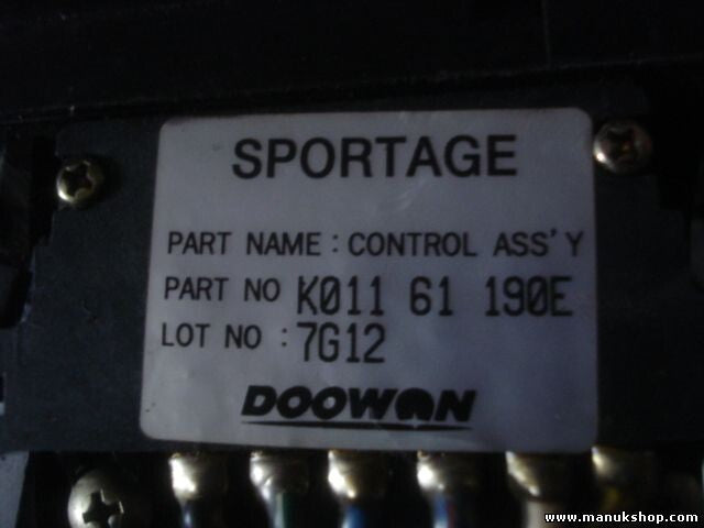 Heizungsbedienteil Kia Sportage K01161190E K011 61 190E