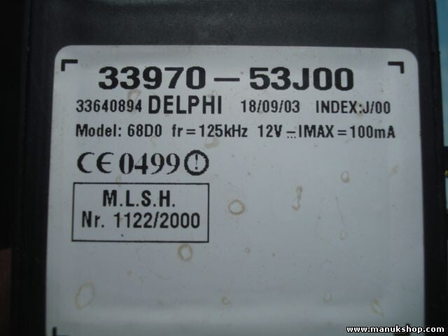 Steuergerät Wegfahrsperre Vitara XL7 3397053J00 Model 68D0 Index J/00 33640894