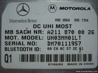 Steuergerät Interface Mercedes-Benz W169 SACH Motorola A2118700026 UH03MM01LT