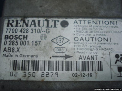 Airbagsensor Airbagsteuergerät Renault Cilo AB8.X 7700428310G 0285001157