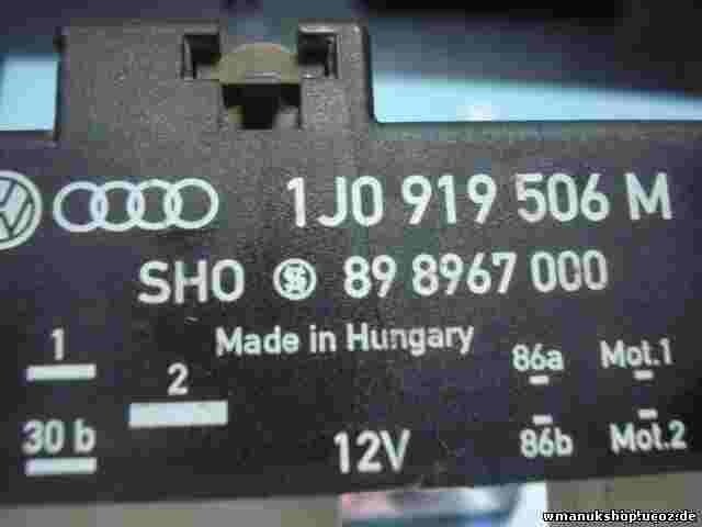 Steuergerät Elektrolüfter Seat Cordoba Ibiza VW Polo 9N  Fabia 6Y 1J0919506M