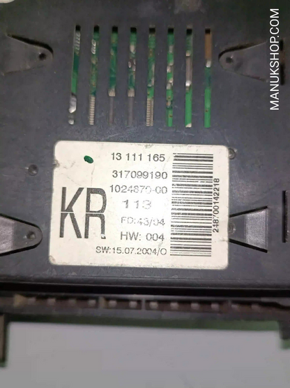 Bordcomputer  Opel Astra H Zafira B 13111165 KR 13 111 165 317099190 102487000