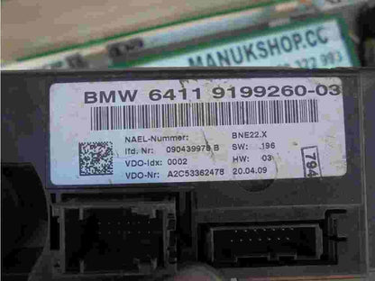 Klimabedienteil BMW 3 E90 E91 6411919926003  A2C53362478 VDO idx.0002