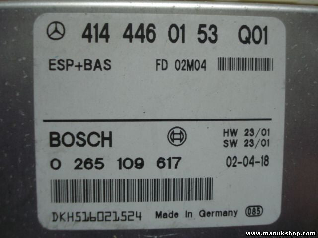 Motorsteuergerät ESP+PML Benz W414 Vaneo 4144460153 0265109617 Q01 FD02M04