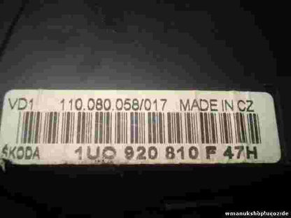 Kombiinstrument Tacho Skoda Octavia 1U 1U0920810F 1U0920810F47H VDO 110080058017