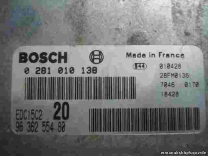 Motorsteuergerät Peugeot Partner Citroen Berlingo 9636255480 BOSCH 0281010138