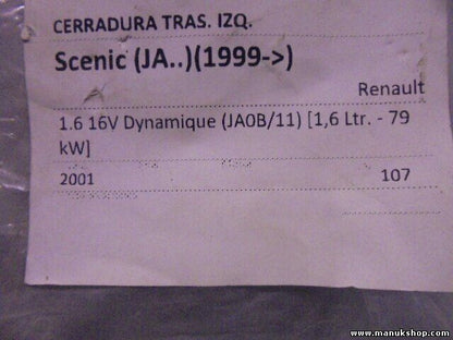 Türschloss hinten Links Renault Scenic RX4 1.6 16V 1999-2002 7700434602