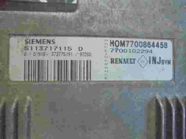 Motorsteuergerät Renault Laguna I HOM7700864458 HOM 7700864458 S113717115D .