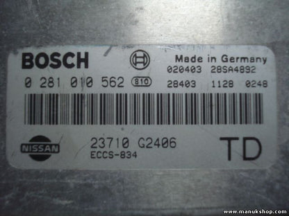 Motorsteuergerät Nissan Cabstar 23710G2406 TD BOSCH 0281010562 ECCS-834