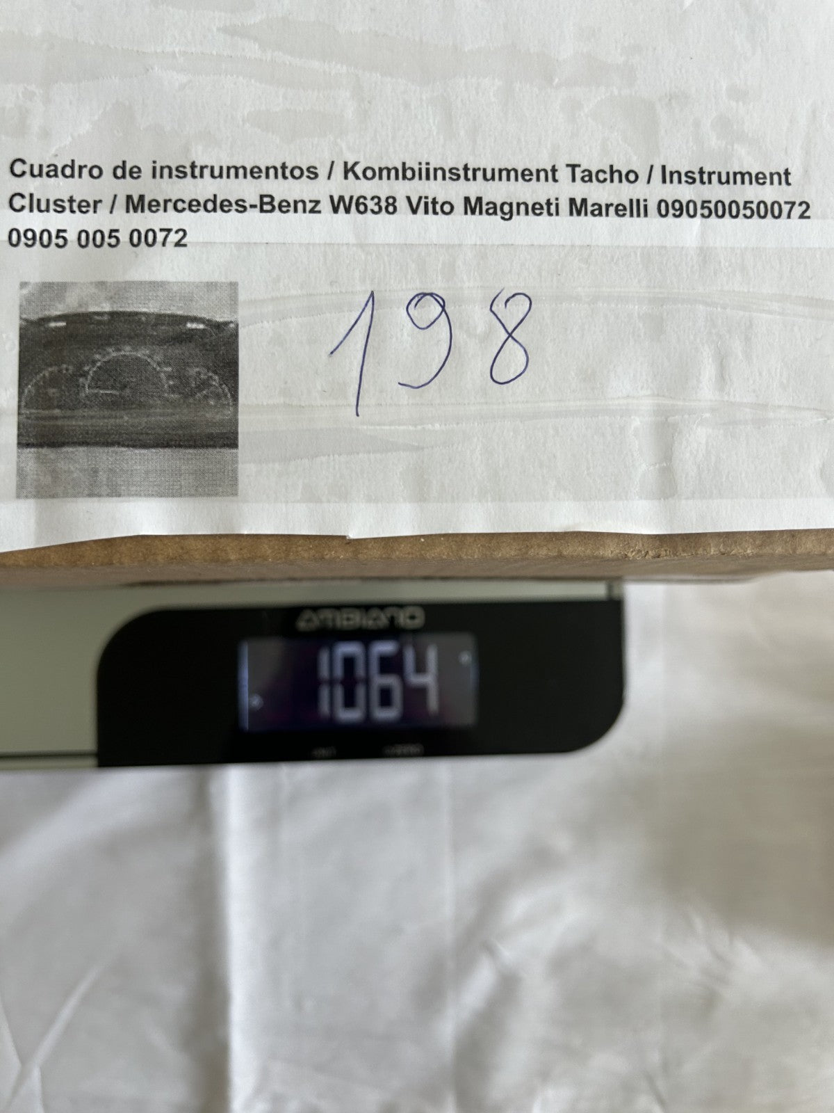 Kombiinstrument Tacho Mercedes-Benz W638 Vito Marelli 09050050072 0905 005 0072