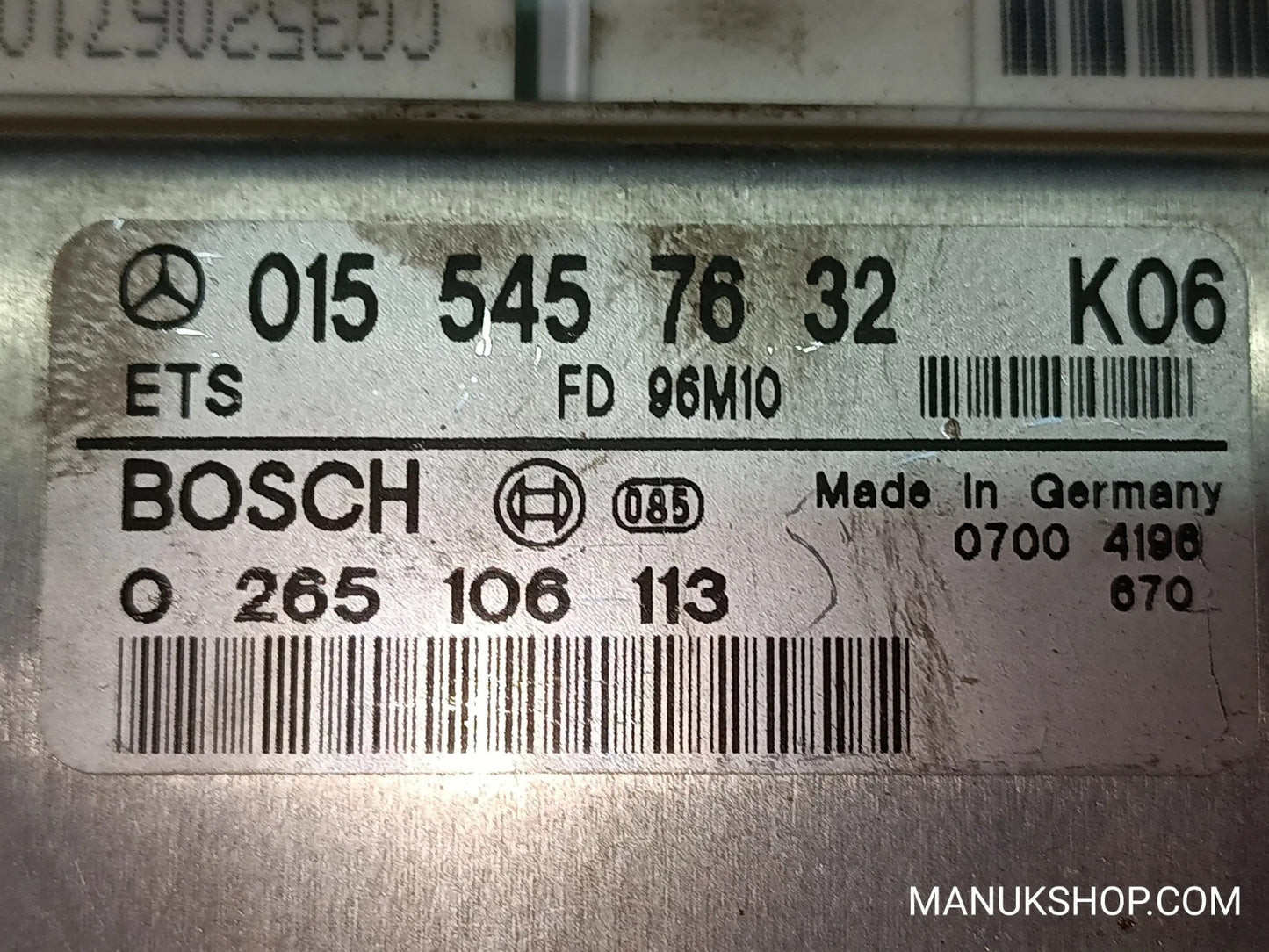 Steuergerät Mercedes-Benz E 0155457632 015 545 76 32 BOSCH 0265106113 FD96M10