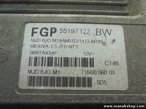 Motorsteuergerät Opel Meriva 1.3 55197127 BW MJD6JOM1 7160006003 71600.060.03