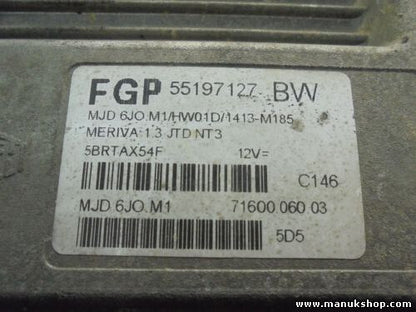 Motorsteuergerät Opel Meriva 1.3 55197127 BW MJD6JOM1 7160006003 71600.060.03