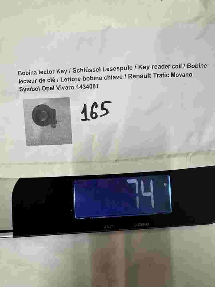 Schlüssel Lesespule Renault Trafic Movano Symbol Opel Vivaro 143408T