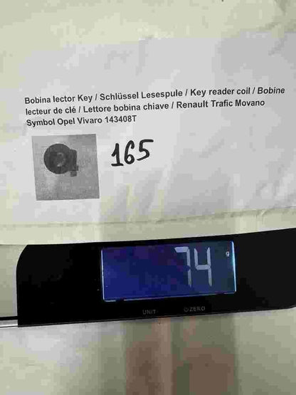 Schlüssel Lesespule Renault Trafic Movano Symbol Opel Vivaro 143408T