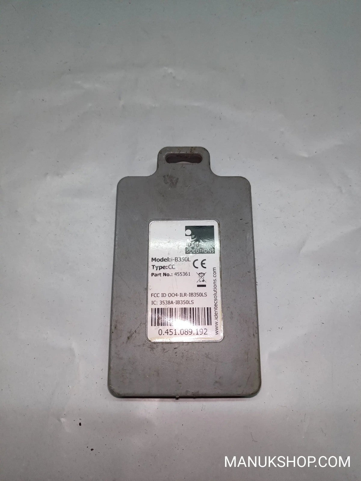 Identec Solutions B350L 3538AIB350LS 3538A-IB350LS FCC ID 004-ILR-IB350LS