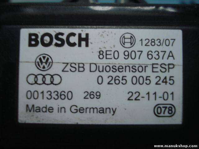 Drehratensensor ESP Audi A4 B6 8E VW Passat 3BG 8E0907637A 8EO907637A 0265005245