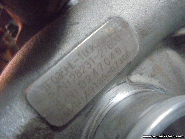 Turbolader Hyundai Sante FE 2.2 CRDi CAT 2823127800 D4EB D4EB 4913507300