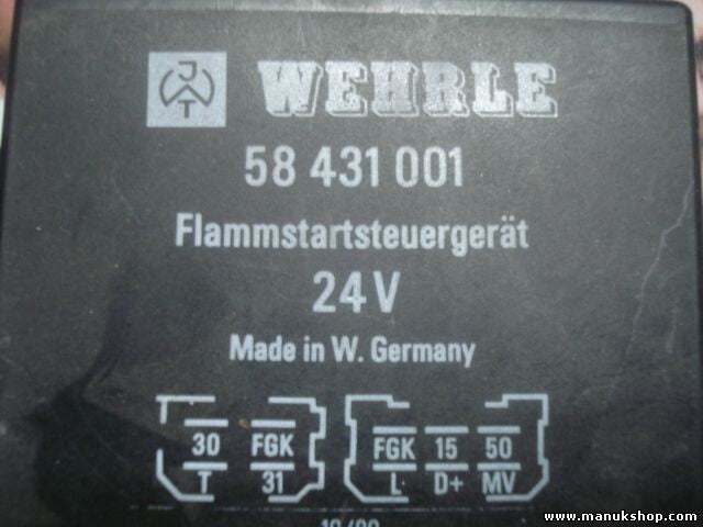 Flammstartsteuergerat Iveco Daf Man WEHRLE 58 431 001 58431001