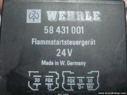 Flammstartsteuergerat Iveco Daf Man WEHRLE 58 431 001 58431001