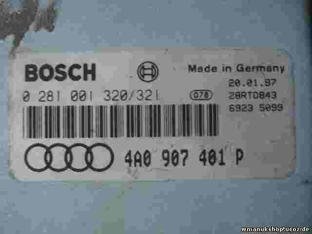 Motorsteuergerät Audi A6 2.5 4A0907401P 4AO907401P BOSCH 0281001320/321