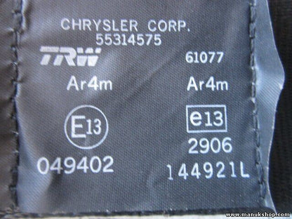 Sicherheitsgurt Gurt Jeep Cherokee Xj TRW 55314575 61077 E13 2906 049402 144921L