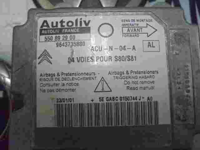 Airbagsensor Airbagsteuergerät Citroen Saxo (AL) 9643735880 550892900