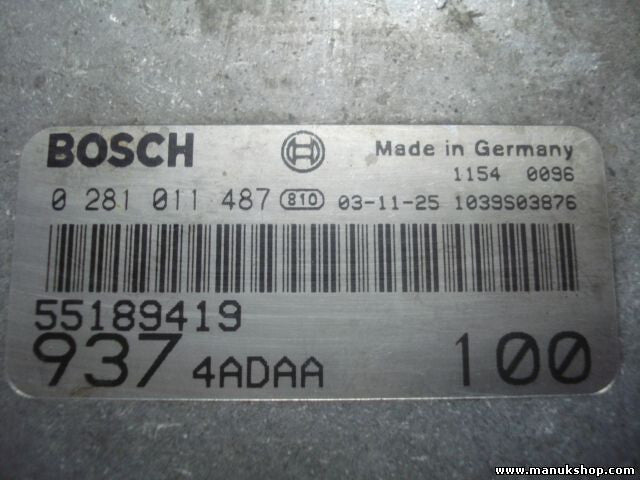 Motorsteuergerät Alfa Romeo 147 1.9 JTD BOSCH 0281011487 55189419 9374ADAA