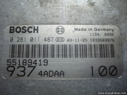 Motorsteuergerät Alfa Romeo 147 1.9 JTD BOSCH 0281011487 55189419 9374ADAA