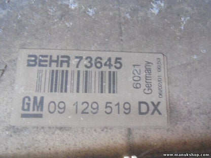 Ladeluftkühler Opel Zafira A Astra G 1.7 2.0 GM 09129519DX 73645 46598