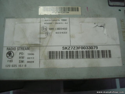 Radio CD Skoda Octavia 1Z0035161B 1Z0 035 161 B 1ZO035161B