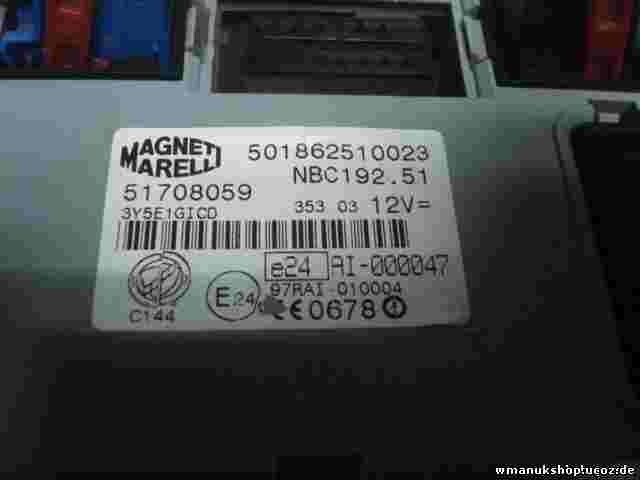 Zentralsteuergerät  Fiat Stilo 51708059 0051708059 501862510023 NBC192.51