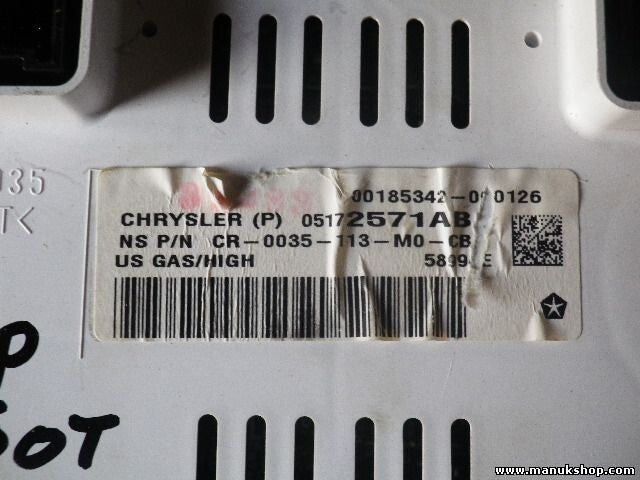Kombiinstrument Tacho Jeep Patriot Chrysler CR0035113M0CB 05172571AB 00185342
