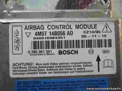Airbagsensor Airbagsteuergerät Ford 4M5T14B056AD 4M5T 14B056 AD BOSC 0285001551