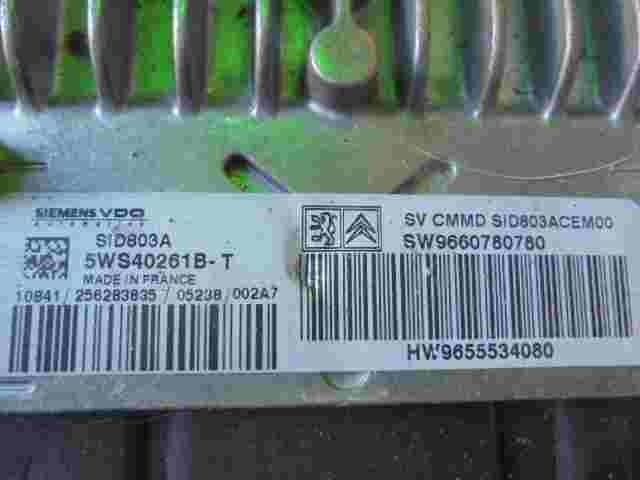 Motorsteuergerät Peugeot Citroen  SID803A SW9660780780 HW9655534080 5WS40261B-T