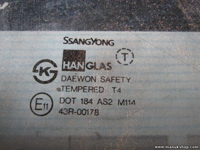 Türscheibe Seitenscheibe vorne rechts SsangYong Korando KJ 43R00178 43R-00178