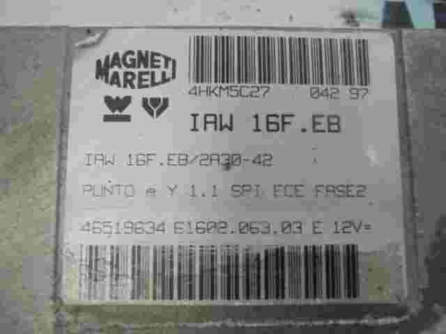Motorsteuergerät Fiat Punto 1.1 46519634 IAW16FEB IAW16FEB2A3042 6160206303E