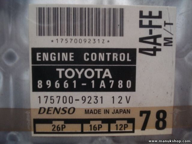 Motorsteuergerät Toyota Corolla E11 896611A780 DENSO 1757009231 175700 9231
