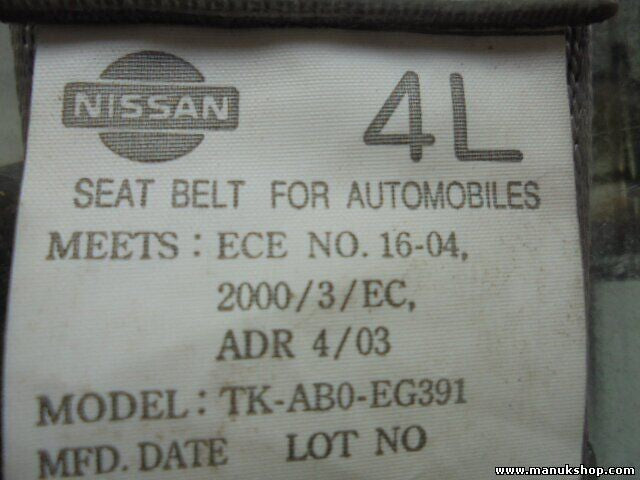 Sicherheitsgurt Gurt Nissan X-Trail T30 TKAB0EG391 TK-AB0-EG391 TK AB0 EG391