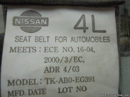 Sicherheitsgurt Gurt Nissan X-Trail T30 TKAB0EG391 TK-AB0-EG391 TK AB0 EG391