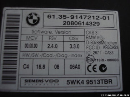 Steuergerät Grundmodul BMW E60 E61 E63 E65 E66 E53 6135914721201 2080614329
