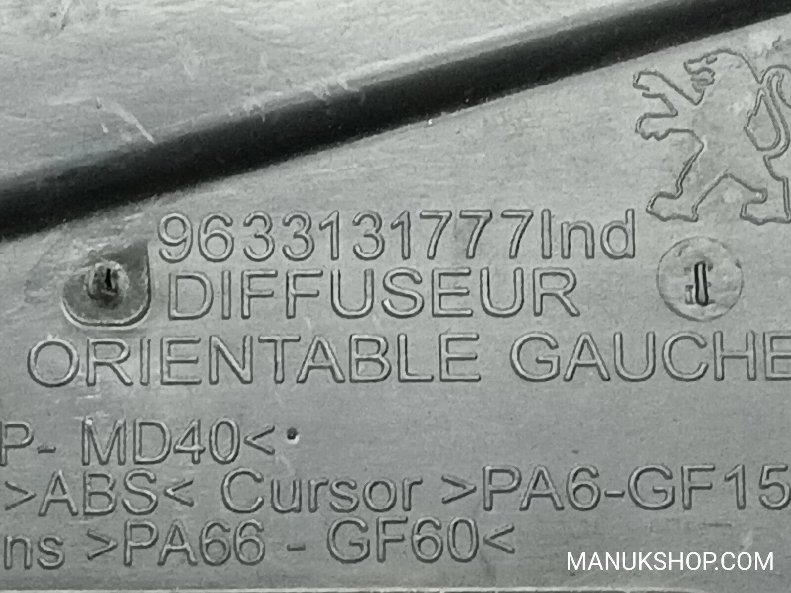 Lüftungsdüse Peugeot 208 9633131777