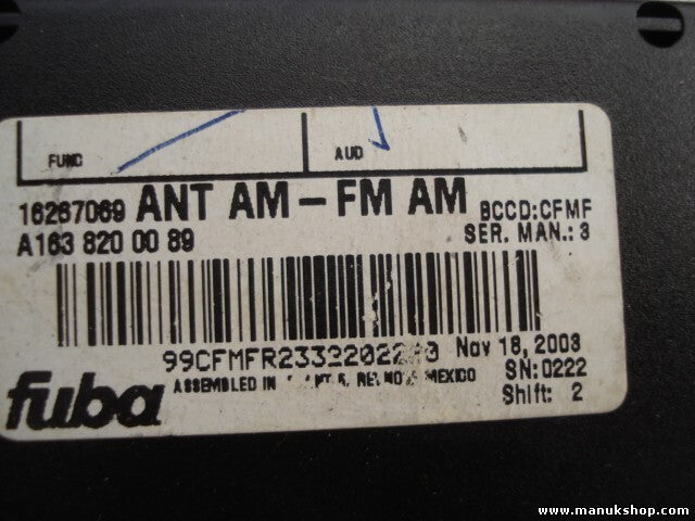 Antennenverstärker Mercedes-Benz ML 270 CDI A 163 820 00 89 A1638200089 16267069