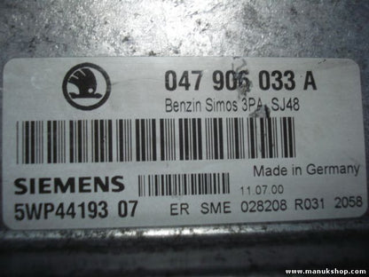 Motorsteuergerät Skoda Fabia SIMOS 3PA SJ48 047906033A SIEMENS 5WP4419307