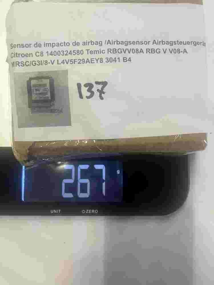 Airbagsensor Airbagsteuergerät Citroen C8 1400324580 Temic RBGVV08A  L4V5F29AEY8