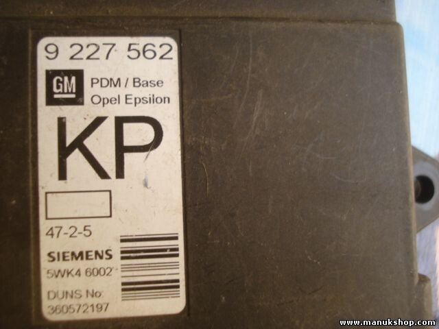 Karosseriesteuergerät Opel Vectra Epsilon KP GM 9227562 9 227 562 5WK46002