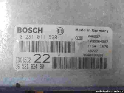Motorsteuergerät Peugeot 406 EDC15C222 9652183480 9640938680 BOSCH 0281011520