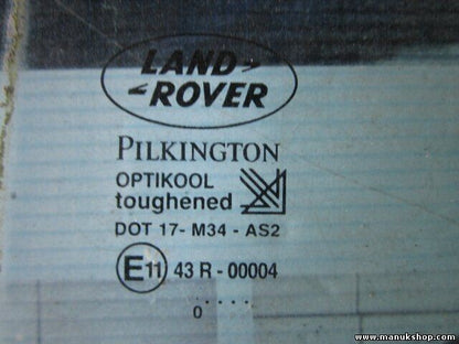 Dreieck Scheibe Seitenscheibe hinten links Land Rover Range Rover P38 43R00004
